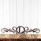 Metal monogram sign with vines, in copper vein powder coat.