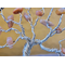 DETAIL OF WIRE BRANCHES AND TREE TRUNK, MADE WITH 20G ALUMINUM,  AND ACCENTED WITH SUNSTONE CHIP BEADS