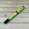 mosaic fountain pen in greens and yellows