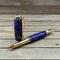 purple dyed black ash burl wood pen
