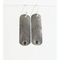 Jade and 925 Sterling Silver Lace-Textured Dangle  Earrings