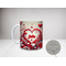 3D conversation heart mug with pink and red heart designs.
Close-up of personalized 3D heart coffee mug with a romantic message.
