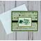 Happy St. Patrick's Day greeting card with green scrapbook paper, green cardstock and a "Happy St. Patrick's Day" sentiment in green ink.