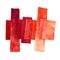 Stash bundle of small cuts suitable for applique or crafting. Hand dyed quilting cotton in shades of orange and red