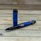 hemlock pinecones in blue resin rollerball pen