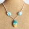 Lampwork Glass Sterling Silver Necklace close up on bust
