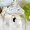 Sterling Silver Onyx Moon Charm Bracelet front view