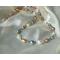 Multicolor pearl and gem necklace