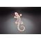 Front view of 3D salamander and hand painted dot art