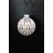 Side view of hand painted ornament.  The design is painted around the ornament's entirety.