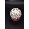 Bottom view of hand painted ornament.