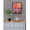 Example of what the painting would look like hanging and framed in a furnished setting. Painting is sold unframed.