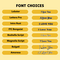 Font choices—this is a list of font choices. If you have a preference that is not listed, please contact me to see if i can accommodate you