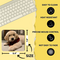 Mouse pad size 9.4" x 7.9". Smooth top for precise mouse control, rubber bottom slip-resistant bottom to protect surfaces; heat-resistant 