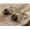 These beautiful brown wooden earrings are just great to wear anywhere!  The gold-plated fishhook wires set off the beauty.