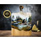 Handcrafted maple wood charcuterie board featuring a mother black bear and her cub, enhanced with resin art and 24K gold accents.