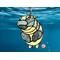 Blue/gray and Peach color baby hippo