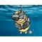 Blue/gray and Peach color baby hippo