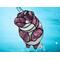 Custom color baby hippo- shades of purple