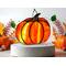 Pumpkin Suncatcher with lamp worked leaves.