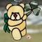 Saint Patrick's Day Bear suncatcher in direct sunlight- Cream