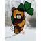 Saint Pat's Bear suncatcher in Golden Brown