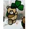 Saint Pat's Bear suncatcher in Cream