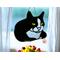 Tuxedo Cat Suncatcher in black