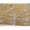 full front intricate detailed wire branches decorated with blue and clear glass beads