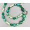 Necklace set | Vintage Czech and Japanese green/white/black glass beads