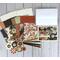 Fall floral card making kit with scrapbook paper, cardstock, flower embellishments, ribbons, cards and envelopes.