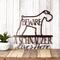 A Schnauzer Lives Here metal wall art, with Beware, in copper vein powder coat.
