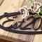 Close up of matte black powder coat on our oval established year metal sign.