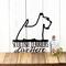 Scottish Terriers Live Here metal sign, in matte black powder coat.