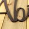 Close up of copper vein powder coat on our personalized metal sign.