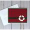 A floral Christmas card kit with embossed cardstock, green cardstock mats, handmade flower embellishments, green ribbons to make 6 cards.