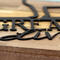 Close up of matte black on our Great Dane metal wall art.