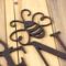 Close up of copper vein powder coat on our garden name metal sign.