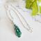 Malachite with Chrysocolla Sterling Silver Wire Wrapped Necklace