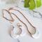 Polymer Clay Moon Copper Jewelry Set