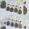 Gold and Silver Cancer Zodiac Coin Earrings with Pearls