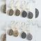 Gold and Silver Libra Zodiac Coin Earrings with Honey Opal Gemstones