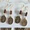 Gold Scorpio Zodiac Coin Earrings with Mahogany Obsidian Gemstones