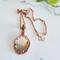 Mother of Pearl and Turquoise Copper Wire Wrapped Tree Necklace