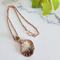 Mother of Pearl and Turquoise Copper Wire Wrapped Tree Necklace