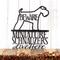 Miniature Schnauzers Live Here metal wall art, with Beware, in matte black powder coat.
