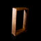 A photo of a modern and handcrafted minimalist square shelf, in a walnut wood color. A stylish way to display your favorite items.