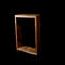 A photo of a modern and handcrafted minimalist square shelf, in a walnut wood color. A stylish way to display your favorite items.