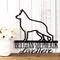 Belgian Shepherds Live Here metal wall art, in matte black powder coat.