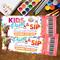 Editable Kids Sip and Paint Ticket Template | Kids Event Ticket